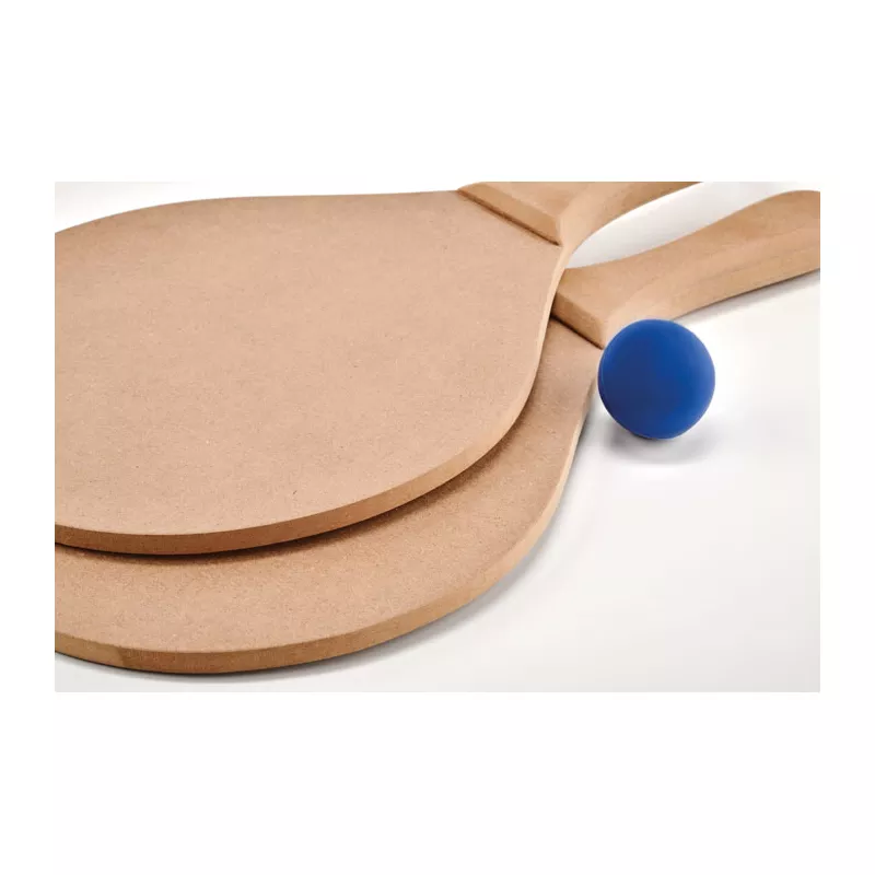 Rakietki do tenisa plażowego z MDF z piłką RAQUET - Drewna (MO6829-40)