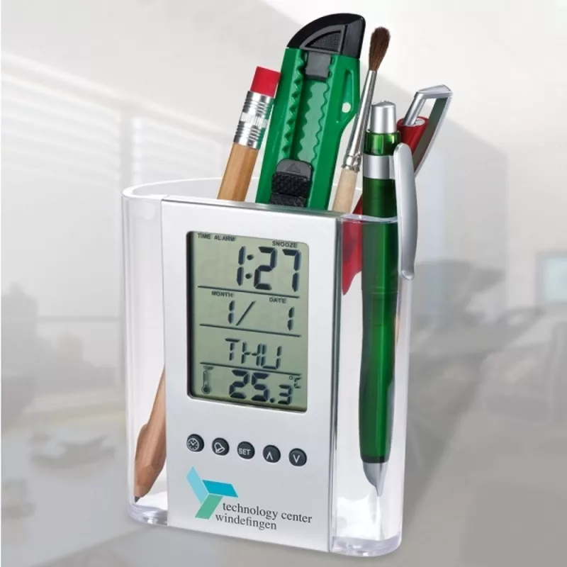 Stojak biurkowy wielofunkcyjny MADRID - przeźroczysty (103066)