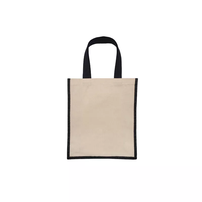 Torba bawełniana z jutą Fibra - czarny (R08932.02)