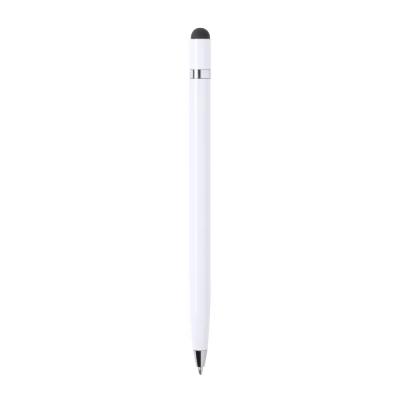 Długopis aluminiowy z touch pen-em - biały (V1912-02)