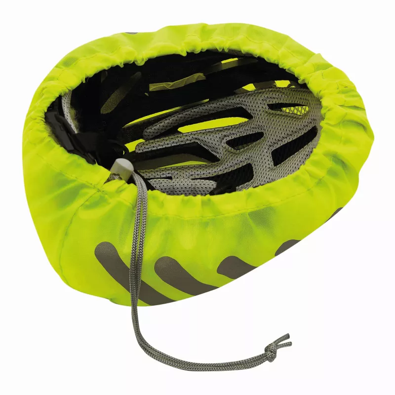Ochraniacz przeciwdeszczowy na kask rowerowy - żółty (56-0239001)