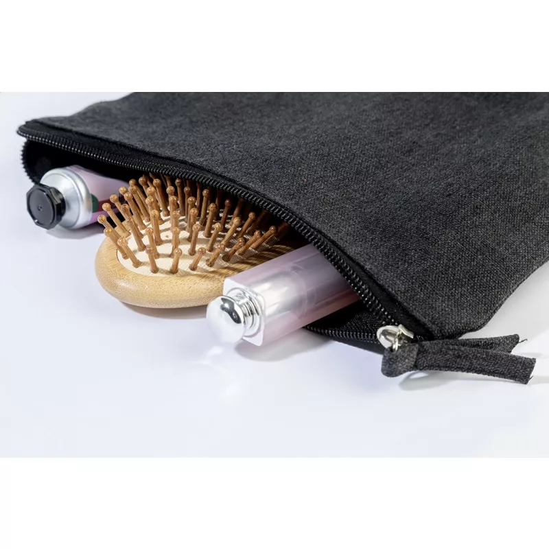 Cospex kosmetyczka z bawełny z recyklingu - czarny (AP800691-10)