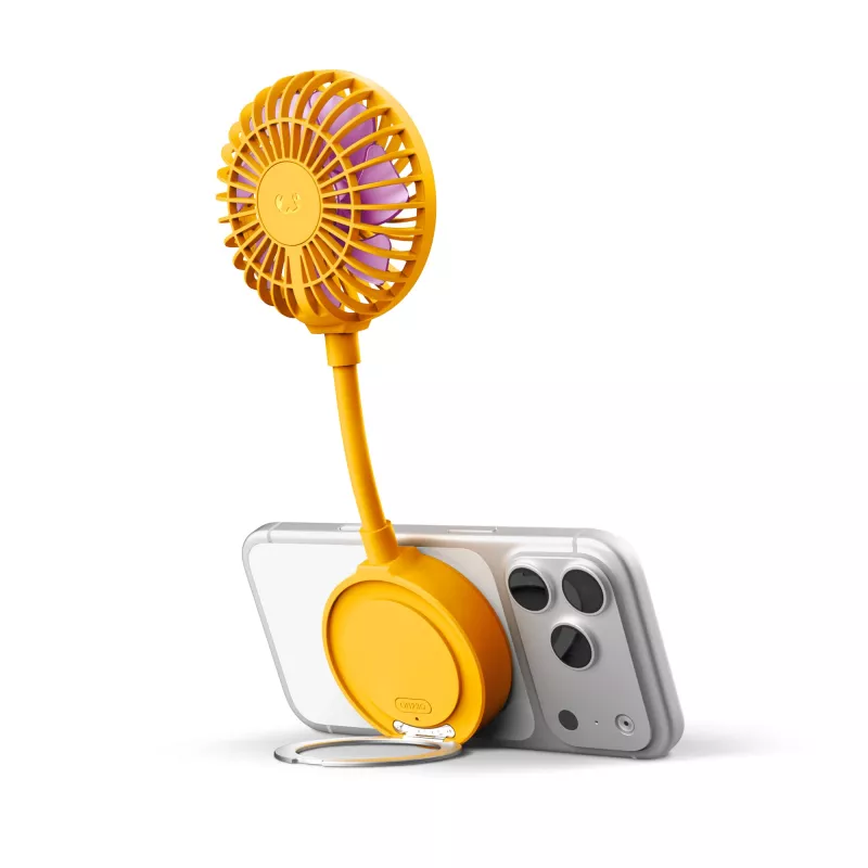 Fresh 'n Rebel Bezprzewodowy Magnetyczny Wentylator z Podstawką pod Telefon - żółty (LT49755-N0041)