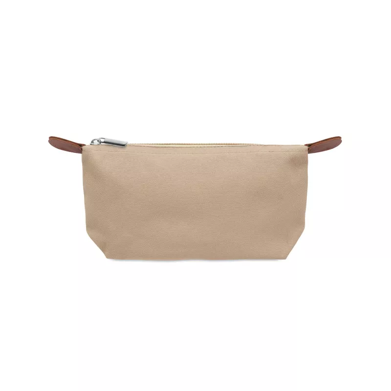 Kosmetyczka z RPET 600D z detalami z PU VANITY - Khaki (MO2961-39)