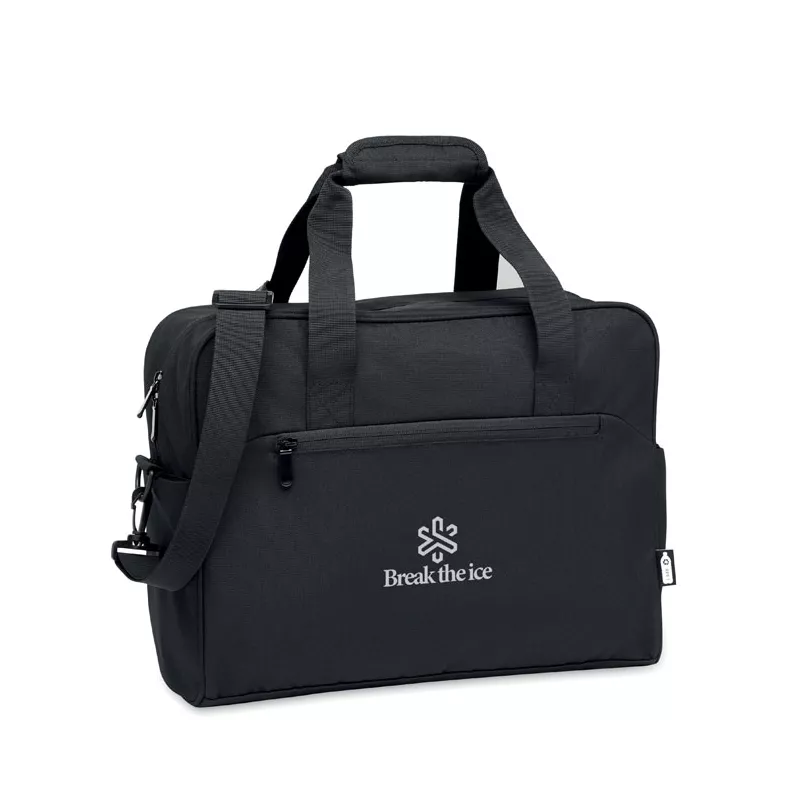 Torba podróżna z RPET z przegrodą na laptop 15" ONBAG - Czarny (MO2373-03)