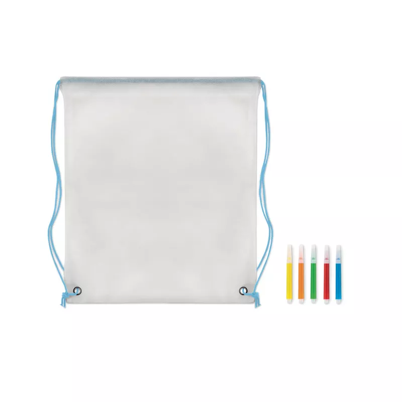 Worek do kolorowania z mazakami 80 g/m² CARRYDRAW - Baby Blue (MO9887-66)