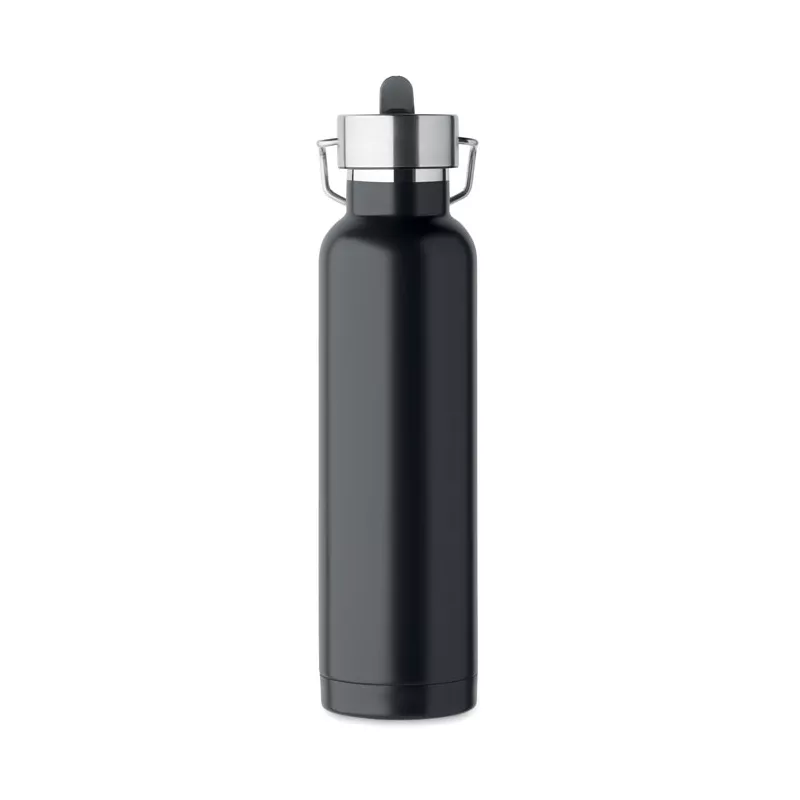 Butelka termiczna ze słomką 660 ml RIFLOW - Czarny (MO2283-03)