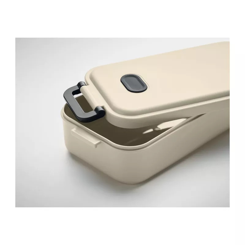 Lunchbox z PP z zaworem i klamrami 800 ml INDUS - Bezowy (MO6855-13)