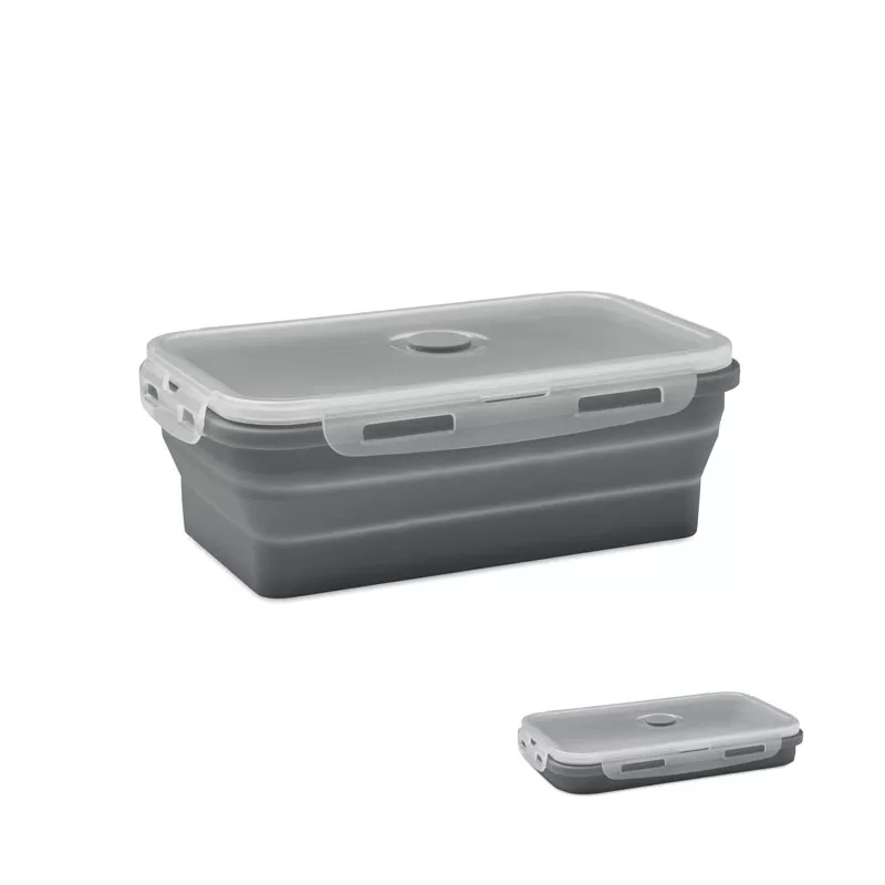 Lunchbox składany silikonowy 1200 ml KOLAPSO - Kamienny Szary (MO2549-15)