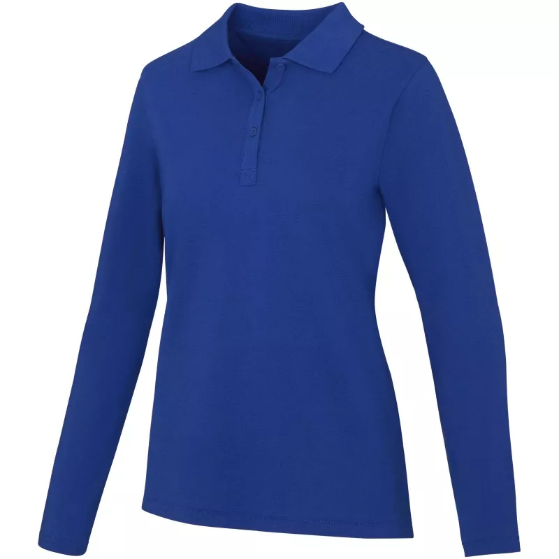 Damskie polo Oakville z długim rękawem - Niebieski (38087-BLUE)