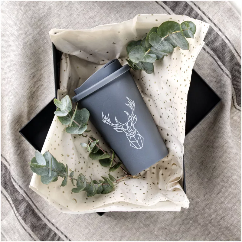 Americano® 350 ml tumbler with spill-proof lid - Biały-Czerwony (21069518)