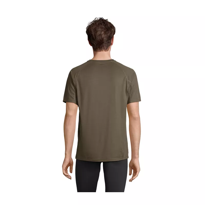 Koszulka sportowa unisex z recyklingu Sol's VORTEX - Army (S04787-AR)