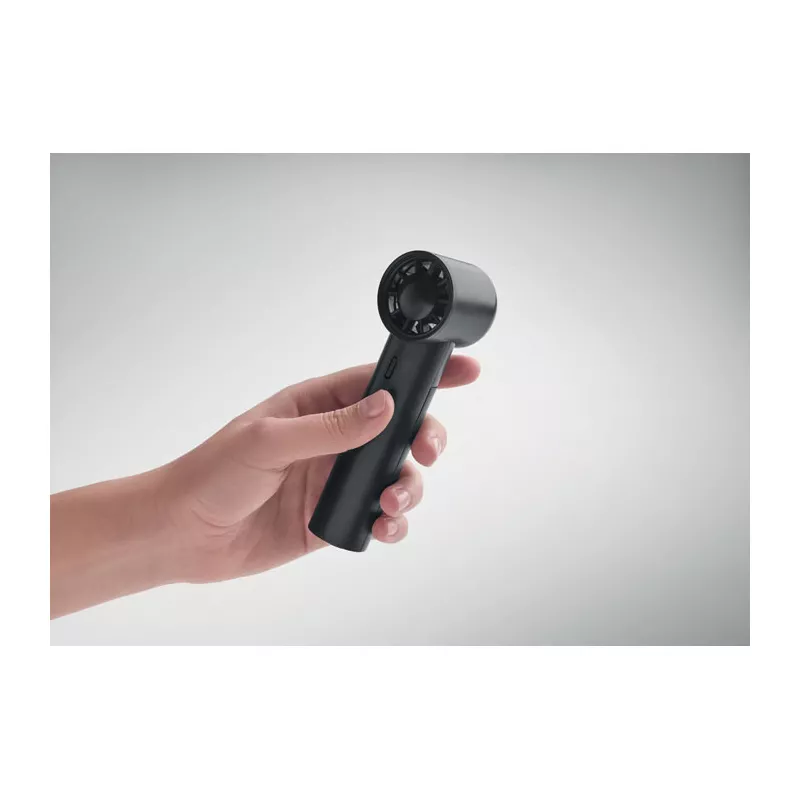 Mini wentylator ręczny z wyświetlaczem 2600 mAh GLACI - Czarny (MO2780-03)
