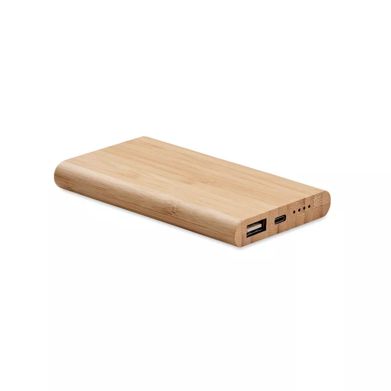 Powerbank 4000 mAh w bambusowej obudowie ARENAPOWER C - Drewna (MO6814-40)