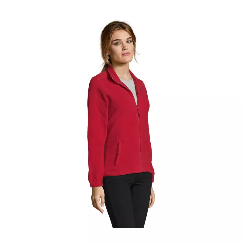 Polar damski rozpinany 300 g/m² Sol's NORTH WOMEN - Czerwony (S54500-RD)