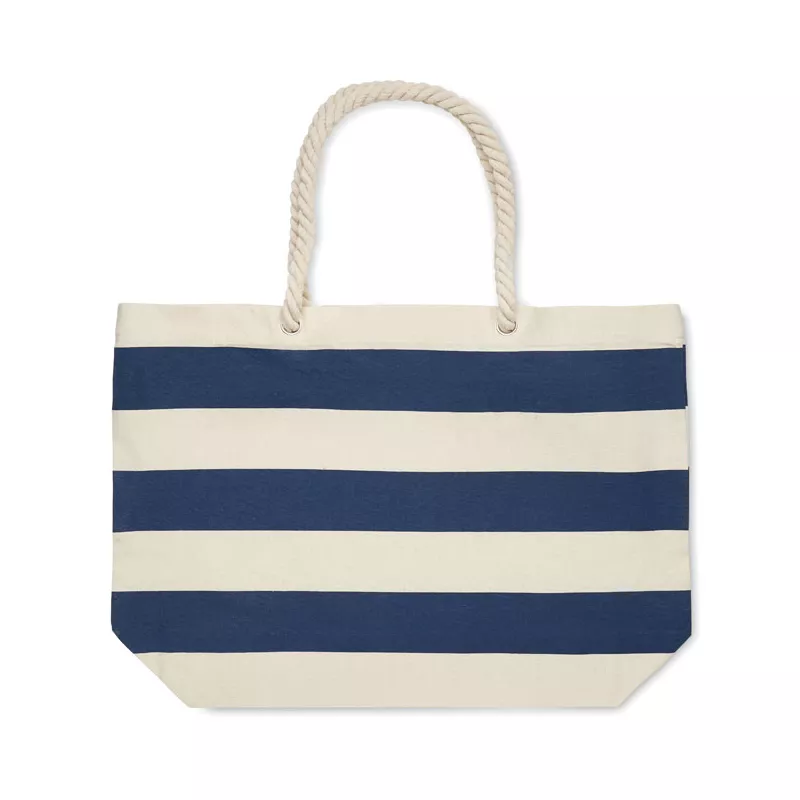 Torba plażowa bawełniana 220 g/m² HEAVEN STRIPE - Niebieski (MO2126-04)