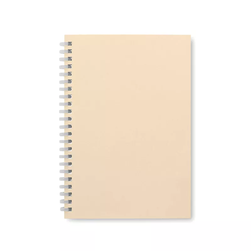 Notes A5 na spirali 80 kartek w linię RECARNOTE - Bezowy (MO2523-13)