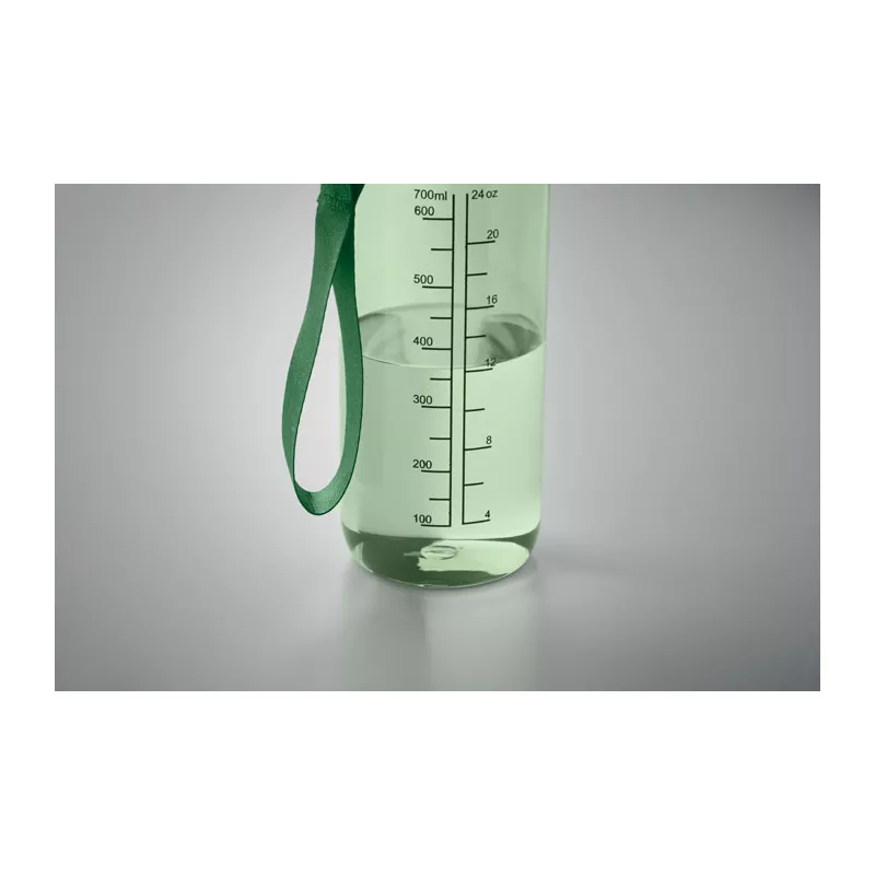 Butelka sportowa motywacyjna z RPET 700 ml ENKEL - Przezroczysty Zielony (MO2792-24)