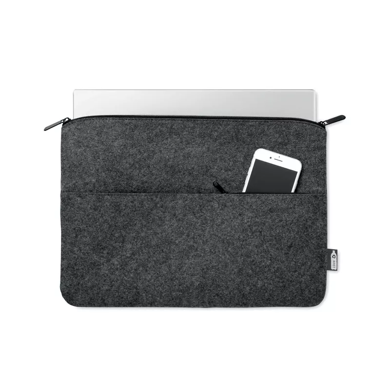 Torba na laptop 14" z filcu RPET TOPLO - Kamienny Szary (MO6419-15)