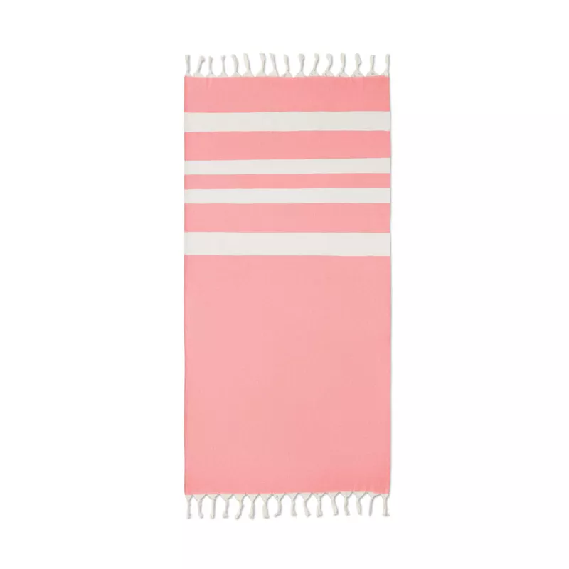Ręcznik hammam z recyklingu 75x150 cm 140 g/m² AGOURA - Czerwony (MO6554-05)
