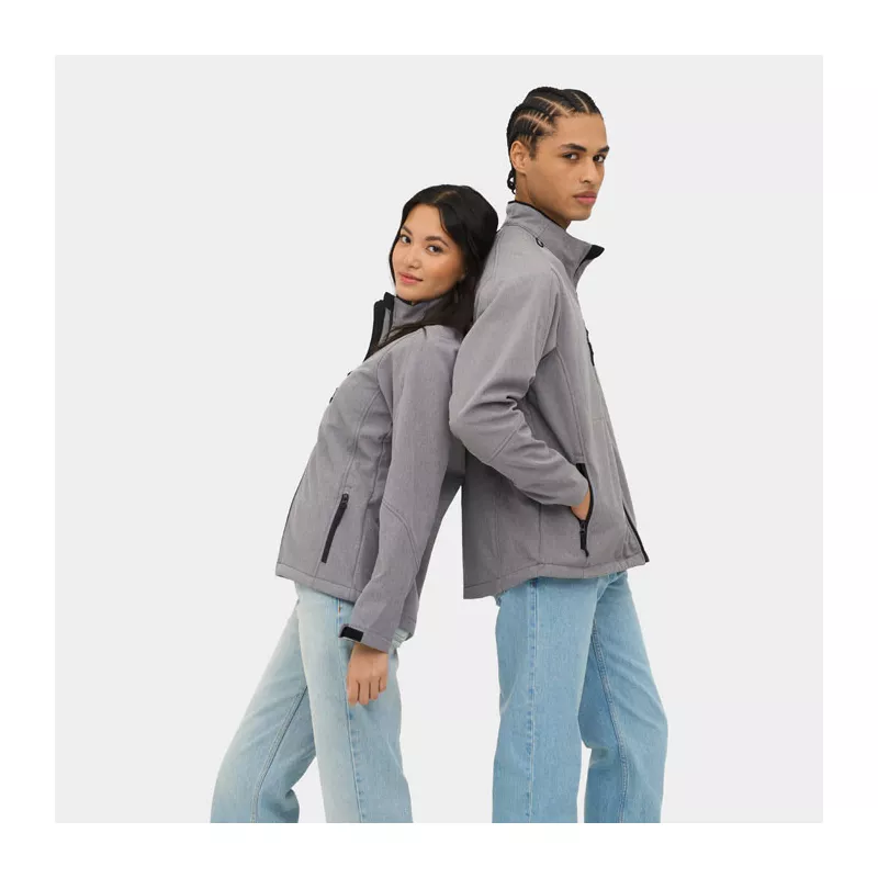 Softshell męski 3-warstwowy 340 g/m² Sol's RELAX - Szary Melanż (S46600-GM)