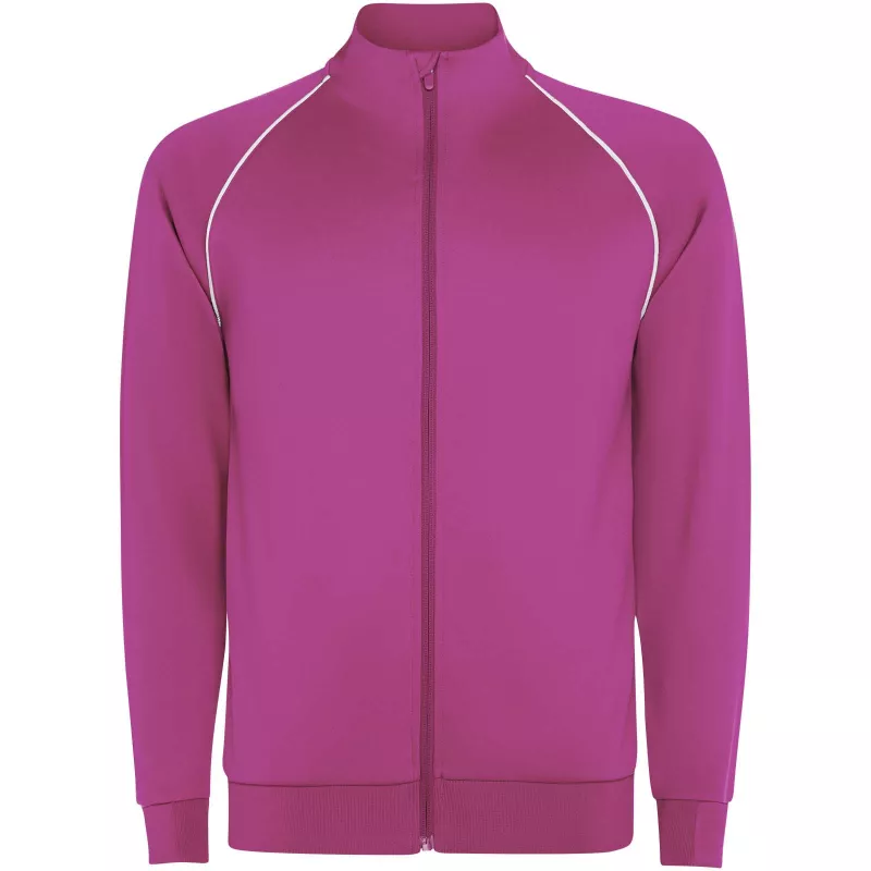 Męska bluza Valier z zamkiem błyskawicznym na całej długości - Pink Fluor (R0437-PINKFLUO)