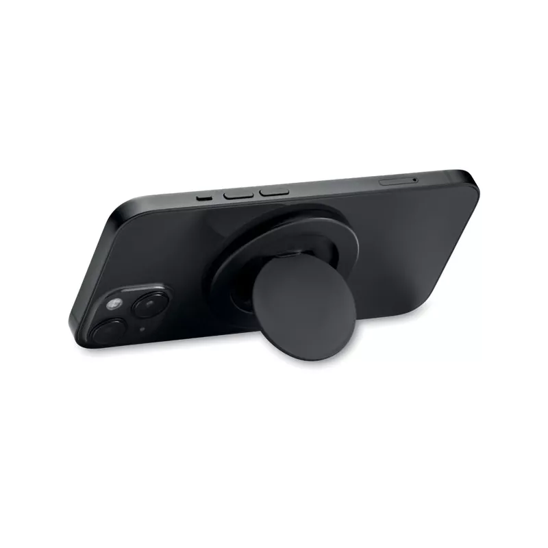 Uchwyt magnetyczny na telefon z ABS z recyklingu ABLE - Czarny (MO2556-03)