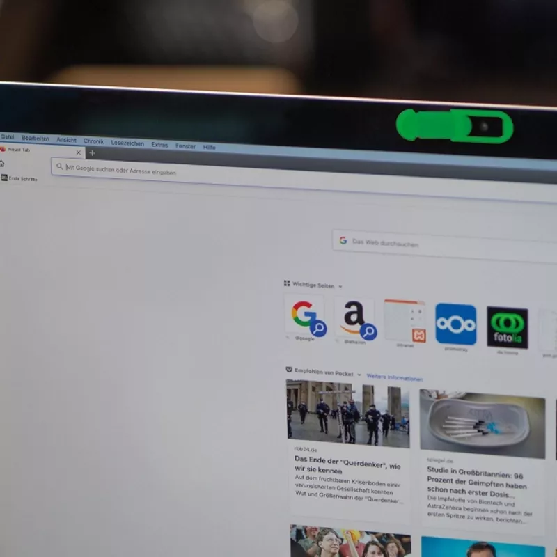 Zaślepka na kamerę w laptopie VIVIAN - zielony (2253309)