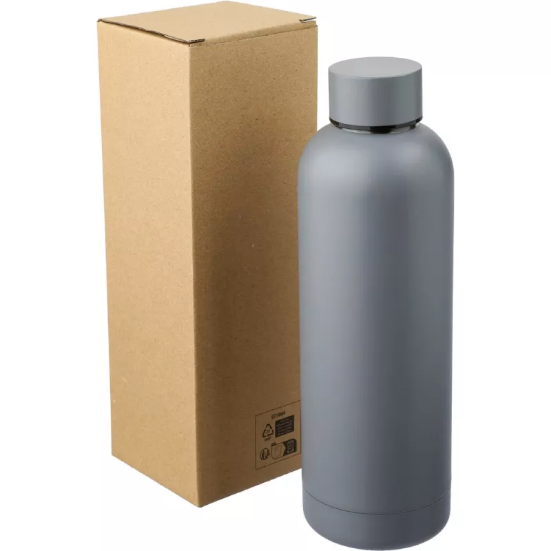 Butelka termiczna 500 ml ze stali nierdzewnej z recyklingu - grafitowy (V1177-15)