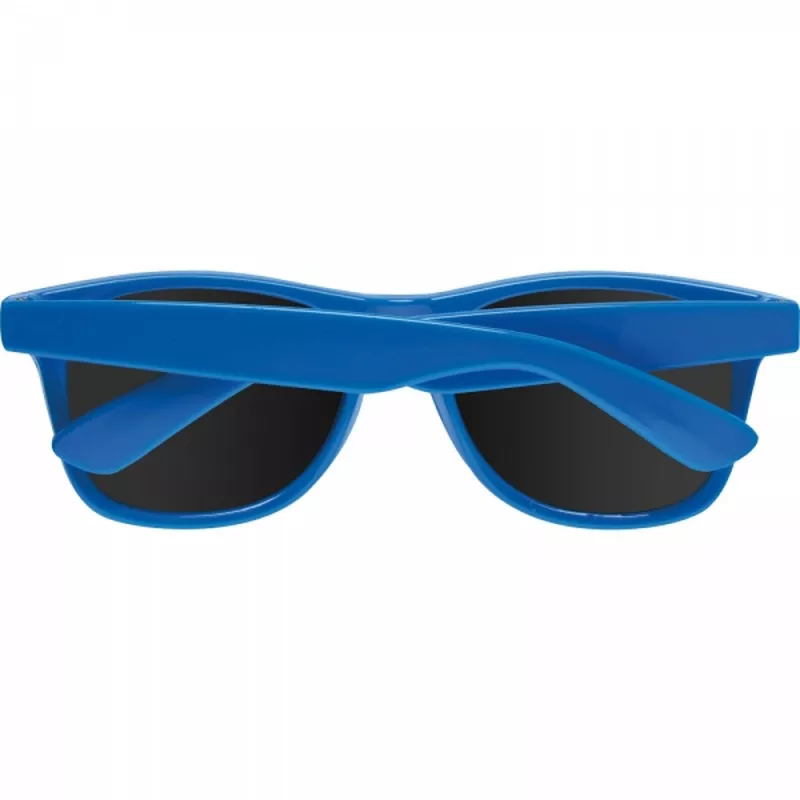 Niebieskie okulary przeciwsłoneczne reklamowe z nadrukiem