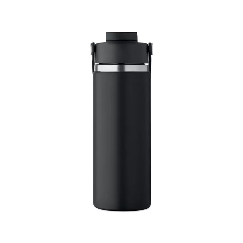 Butelka termiczna ze słomką 500 ml SUMA GRIP - Czarny (MO2775-03)
