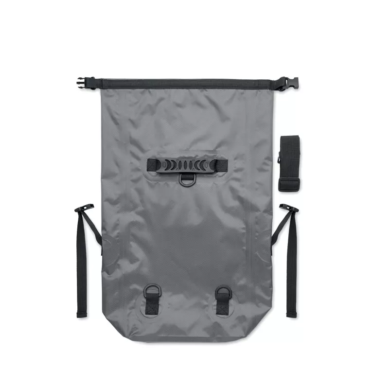 Plecak wodoodporny rolltop z RPET 25 l SCUBAROLL - Kamienny Szary (MO2181-15)