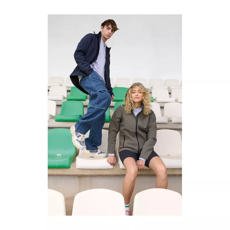 Softshell damski z kapturem Sol's RACE HOODED WOMEN - French Navy (S04448-FN)