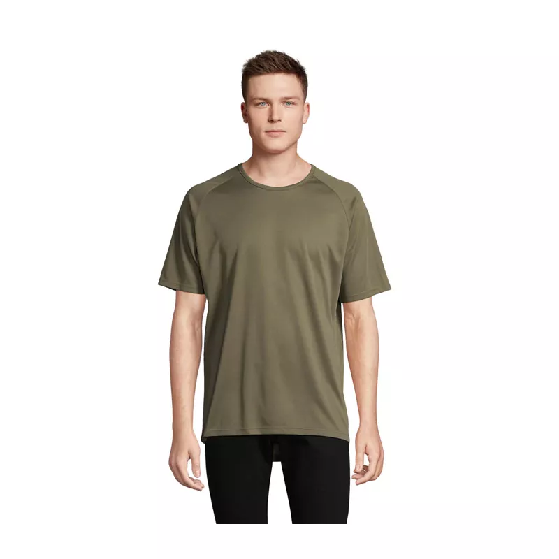 Koszulka sportowa męska raglan 140 g/m² Sol's SPORTY - Army (S11939-AR)