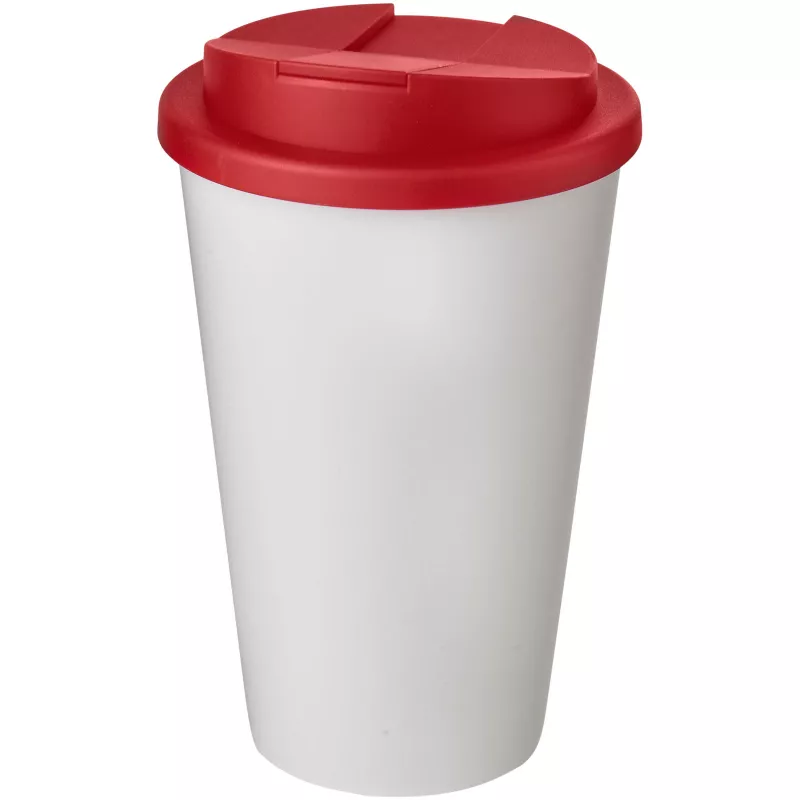 Americano® 350 ml tumbler with spill-proof lid - Biały-Czerwony (21069502)