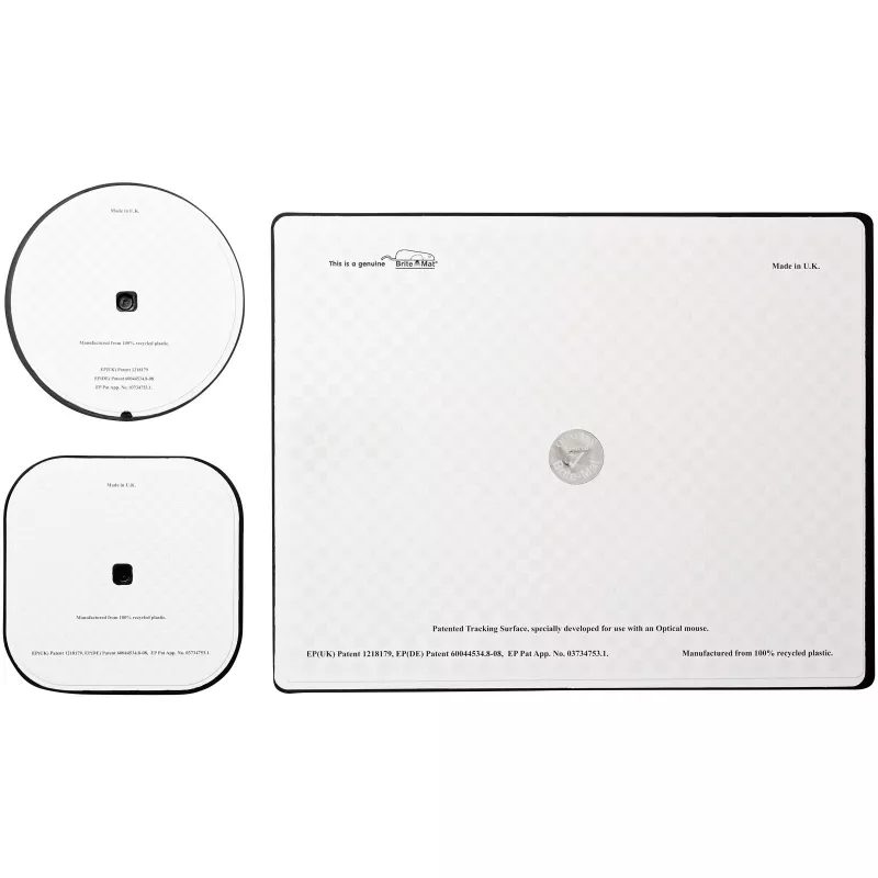 Podkładka pod mysz Brite-Mat® w zestawie z podkładkami pod kubek combo 1 - Czarny (21052600)