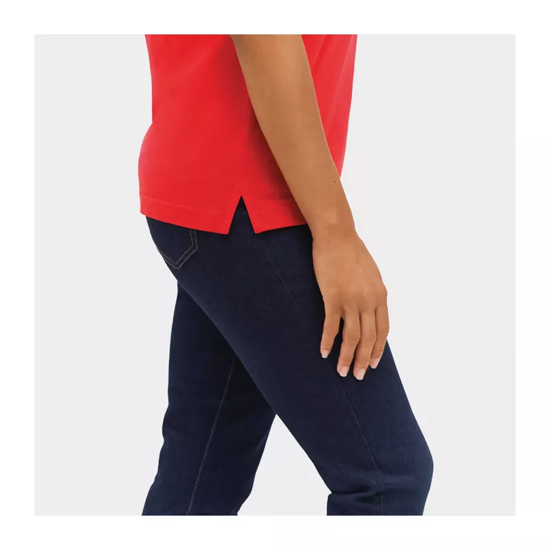 Koszulka polo unisex z prążkiem Sol's PALERMO - Jaskrawoczerwony / Biały (S04769-KA)
