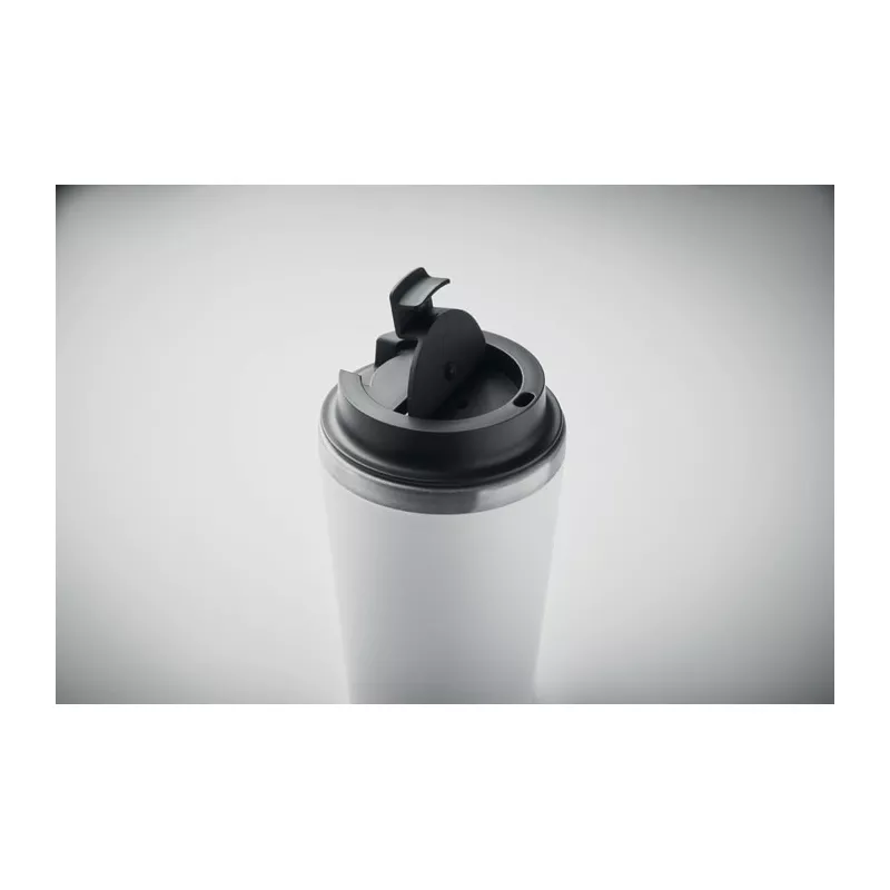 Kubek dwuścienny z powłoką ceramiczną 350 ml BLERM - Bialy (MO2572-06)