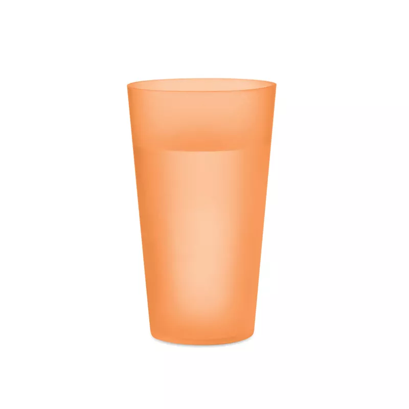 Kubek eventowy wielorazowy z PP 500 ml FESTA LARGE - Przezroczysty Pomaranczowy (MO9907-29)