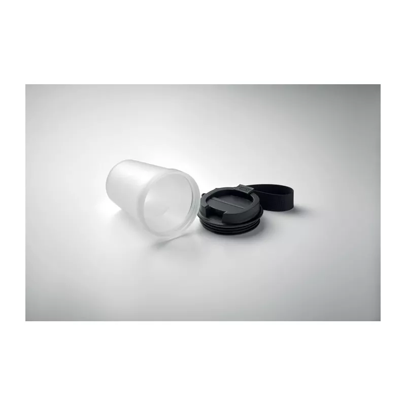 Kubek z PP z paskiem 300 ml ISFORDEN TUMBLER - Przezroczysty Bialy (MO2670-26)