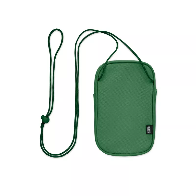 Saszetka podróżna RPET 600D na sznurku KOROVIN POUCH - Zielony (MO2675-09)