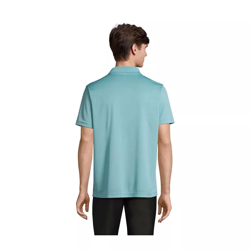 Polo sportowe unisex z recyklingu Sol's PITCHER - Pool Blue (S04442-BP)