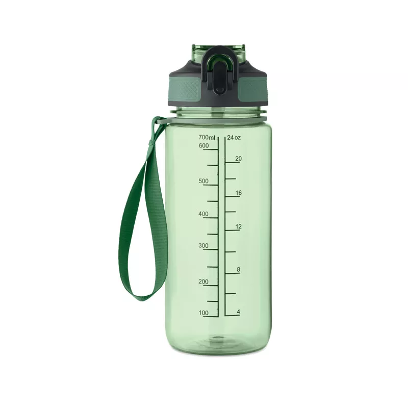 Butelka sportowa motywacyjna z RPET 700 ml ENKEL - Przezroczysty Zielony (MO2792-24)