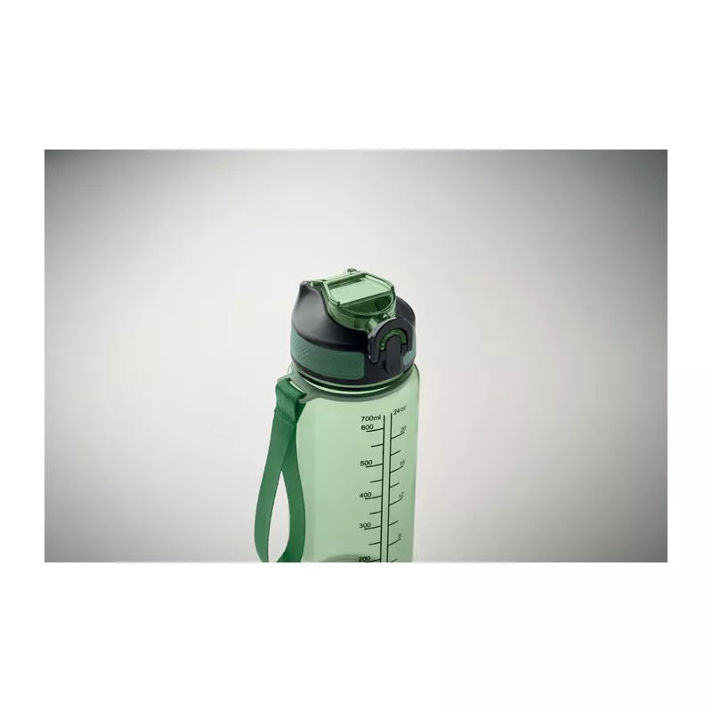 Butelka sportowa motywacyjna z RPET 700 ml ENKEL - Przezroczysty Zielony (MO2792-24)