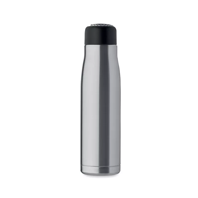Butelka termiczna z uchwytem sznurkowym 500 ml CORDLE - Srebrny Mat (MO2413-16)