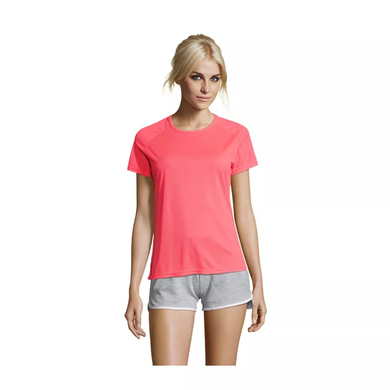 Koszulka sportowa damska 140 g/m² Sol's SPORTY WOMEN - Neon Coral (S01159-NC)