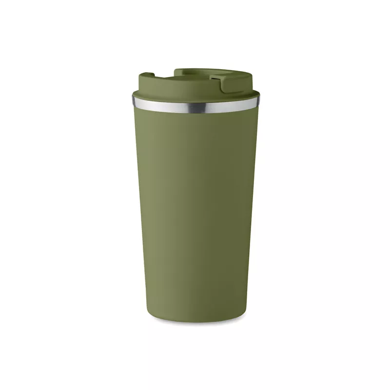 Kubek termiczny ze stali z recyklingu 510 ml BRACE + - Ciemnozielony (MO6579-60)