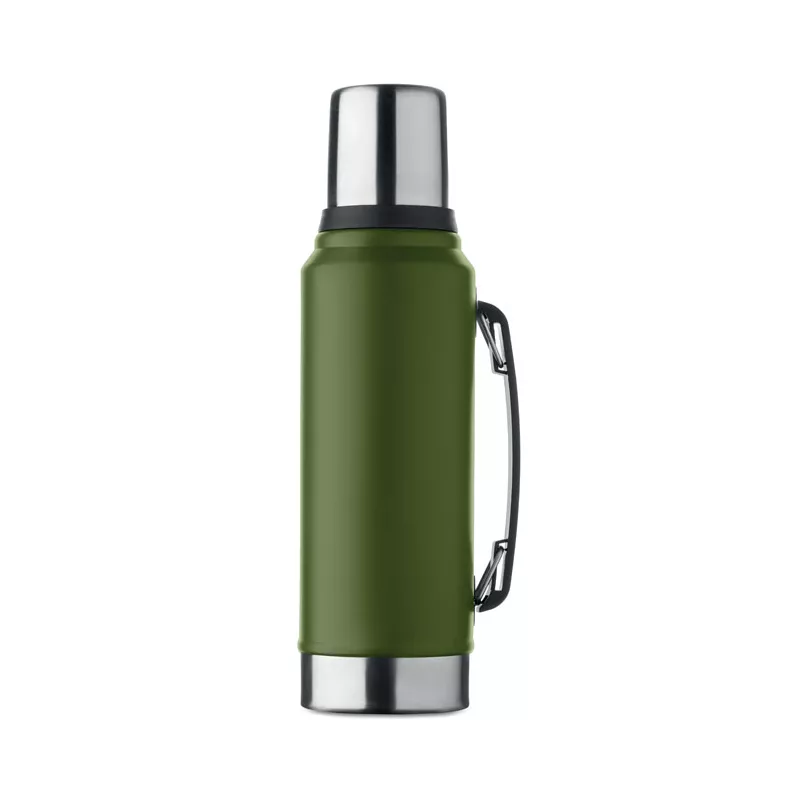 Termos stalowy z kubkiem 1000 ml NYIMA - Ciemnozielony (MO2710-60)