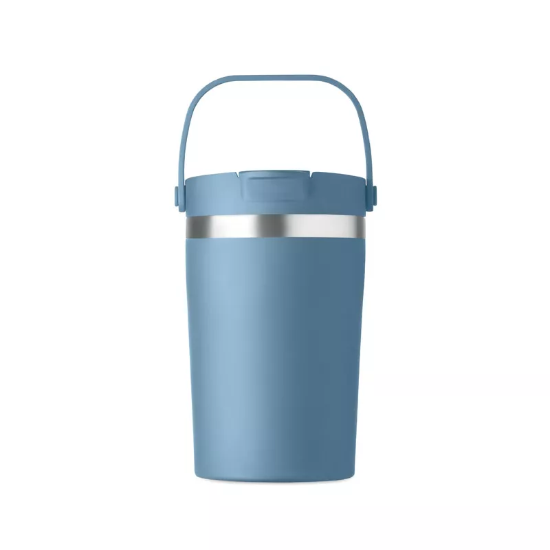 Kubek termiczny ze słomką i paskiem 350 ml COZYCUP - Petrol (MO2922-20)
