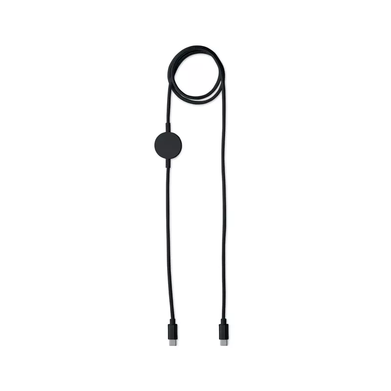 Kabel USB-C 60W z ładowarką do smartwatcha ARGER - Czarny (MO3151-03)